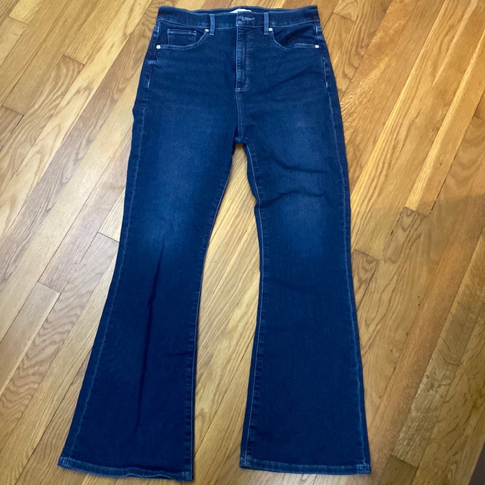 LOFT Dark Blue Flare Jeans
